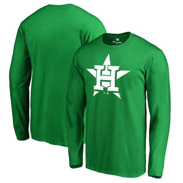 Men's Houston Astros Fanatics Branded Kelly Green St. Patrick's Day White Logo Long Sleeve T-Shirt,We sell and wholesale Men's Houston Astros Fanatics Branded Kelly Green St. Patrick's Day White Logo Long Sleeve T-Shirt on line form chian!